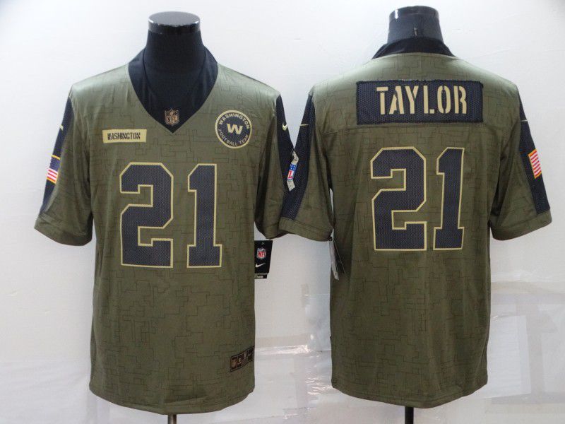 Men Washington Redskins #21 Taylor Green Nike Olive Salute To Service Limited NFL Jersey->los angeles chargers->NFL Jersey